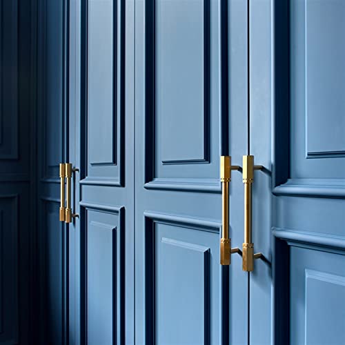 Poignée d'armoire en T dorée et bouton de commode chic