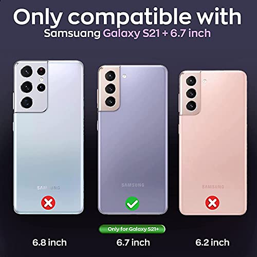Image of NISHTECH for Samsung Galaxy S21 Plus Premium Transparent Hybrid Soft Slim Dust Proof Back Case Cover Silicone with Camera Protection