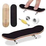 Mini Finger Skateboard,Kreatives Fingerboard,Professionelle Fingerskateboard,Ahornholz Finger Spielzeug,für Skateboarding-Enthusiasten, Kindergeburtstagsgeschenke,Mini-Spiele Kinderspielzeug(Weiß)