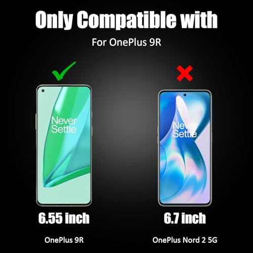 Image of AIBEX Tempered Glass for OnePlus 9R| 9H Hardness | Anti-Glare & Anti-Fingerprint | Water Resistant | Edge-to-Edge Full Screen Protector | Bubble-Free Installation