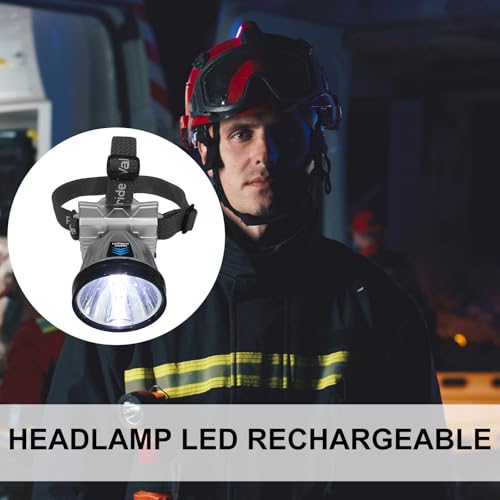 Faro LED Recargable Homoyoyo Evita Baterías Agotadas con su Pantalla Digital Activa 4