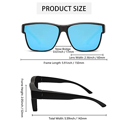 Long Keeper Wrap Around Polarized Sunglasses - Women Men Oversized Lightweight Wear Over Prescription Glasses3
