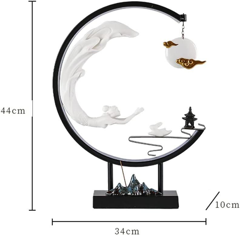 Retro Incense Holder Burner Vintage Handmade Incense Holders Creative Incense Burner Backflow Incense Holders For Yoga Room Aromatherapy Diffusers Aromatherapy Ornament Home Decora-A H44xl34xw10cm