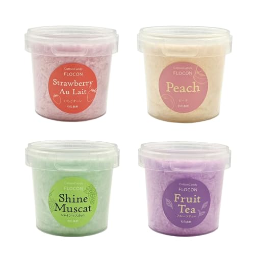 COTTON CANDY FLOCON �R�b�g���L�����f�B �킽���� (�X�E�B�[�g�A�\�[�g 4�Z�b�g �i�������I�[���A�s�[�`�A�V���C���}�X�J�b�g�A�t���[�c�e�B�[ �e20g�j)