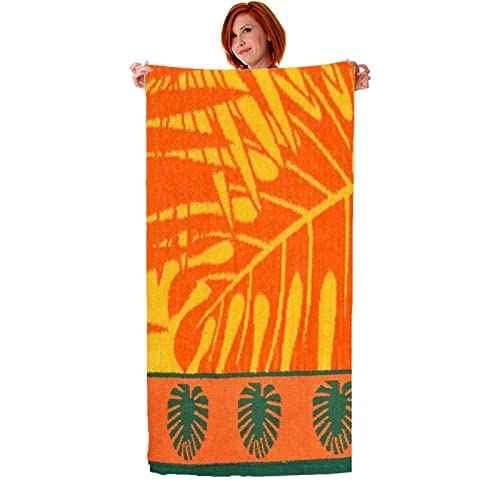 Lions Towels - Premium Quality Beach Towel 100x180cm - Cotton Extra Large Beach Towels for Adults, Ultra Soft Quick Dry Water Absorbent, Lightweight, Ideal for Swimming, Holidays