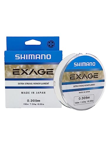 Shimano MONOFILAMENT EXAGE - 150M - 150, 18.5/100, 2.9, Grey, 0.18 mm - 150 m