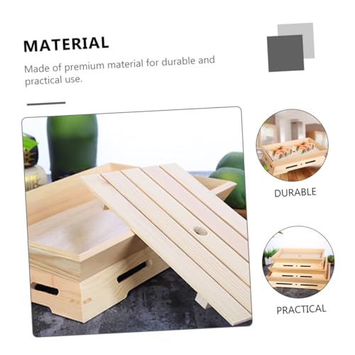 Plato Japonés de Sushi de Madera IMIKEYA Beige miniatura 3