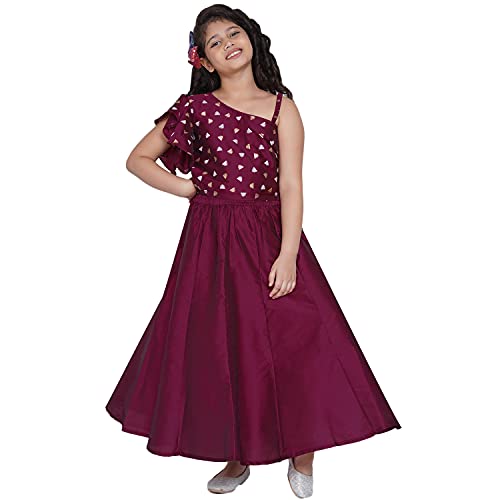 Image of Bitiya By Bhama Girl's Silk Blend Lehenga & Choli