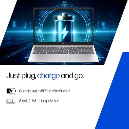 Image of HP 15, (i3 14th Gen) Intel Core 3 100U (8GB DDR5, 512GB SSD), Micro-Edge, Anti-Glare, 15.6'' /39.6cm, Win11, M365* Office24, Silver, 1.59kg, fd1225tu, FHD Camera, Dual Speakers Laptop