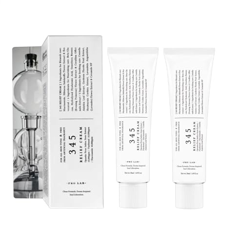 345 Relief Cream, 2 Piezas De Crema Facial Antioxidante 345, Crema Reparadora De La Barrera Cutánea Con Niacinamida, Pantenol, Humectante Facial Para El Acné Y Reparación De La Piel Dañada