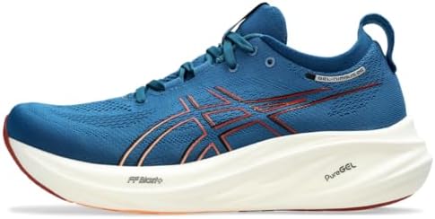ASICS Tênis de corrida masculino Gel-Nimbus 26, Azul marinho