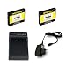 Produktbild bg-akku24 2 Stück Akku,Ladegerät,Netzteil für Fujifilm FinePix F300EXR,F500EXR, F550EXR,F600EXR,F750EXR,F770EXR,F800EXR,F850EXR,F900EXR,REAL 3D W3,X10,X20,XF1,XP100,XP150,XP200