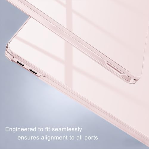 Image of Saco MacBook Neo Case Compatible with 13 inch 2026 Release Model A3404 with A18 Pro Chip,Precision Fit Crack & Scratch Resistant Protective Hard Shell Case Cover, Crystal Blush
