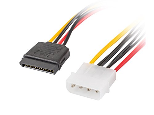 Lanberg hdsa-11cu 0030" Molex (4 Pin) Male to SATA (15 Pin) Female 2 x Network Cable, 30 cm Multicolor