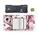 Human Skull Pink Flowers Desk Mat Non-Slip Laptop Writing Pad Large Keyboard Mousepad with Rubber Base 23.6