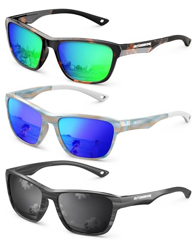 3 Pack KALIYADI Men's or Women's UV400 Polarized Rectangular Sunglasses only $8.49