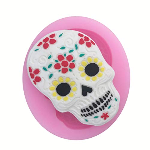 Hengke 2 Piece Funny Skull Silicone Moulds For Cake Decoration, Sugarcraft, Cupcake Topper, Soap,Crafting Projects, Cookie Decor, Jewelry,Chocolate, Pastry, Polymer Clay, Epoxy Resin #TOP2