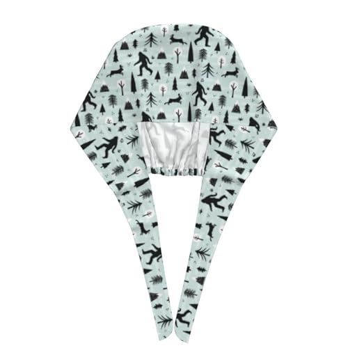Image of Working Cap Scrub Cap with Sweatband Adjustable Unisex Women Tie Back Hat Nurse Surgical Caps