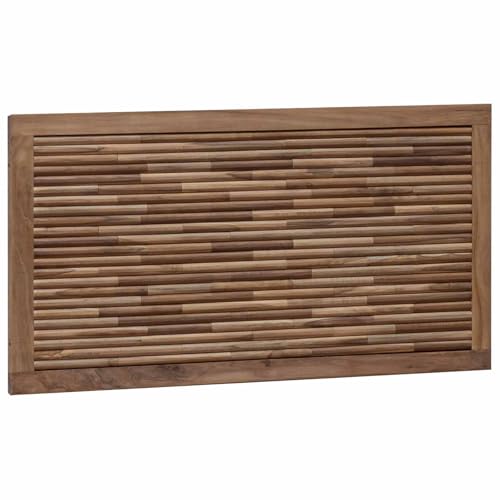 vidaXL Tête de lit Naturel Bois de Teck Massif, Tête de lit stylée, Bois Teck Rustique...