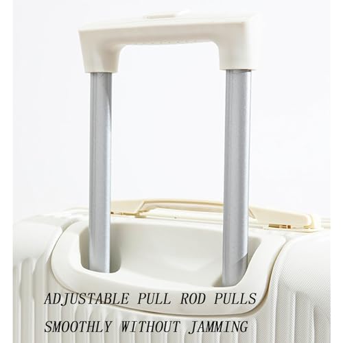 Lightweight and Wear-Resistant Trolley Case, High-Looking, Sturdy and Thickened Suitcase for Travel,Retro Rose Gold-24 inches3