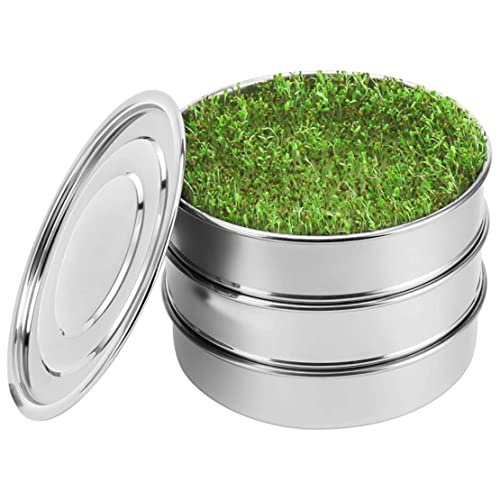 Zaad kiemen Kit Roestvrij staal Mesh Kiemen Trays 2-Tier Mesh Kiemen Trays Stapelbare Sprouter Kit - Image 8