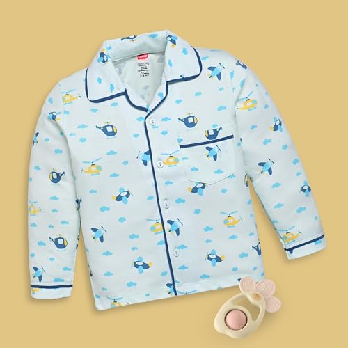 Image of LuvLap Baby Cotton Printed Full Sleeves Night Suit