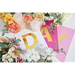 Roseo Pink Happy Birthday Banner Signs Golden Sparkle Funny Birthday Party Supplies for Girls Party Decorations Nursery Decorations 13 Pieces - Image 5