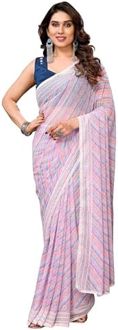 MOHIT CREATIONS womens Georgette Saree