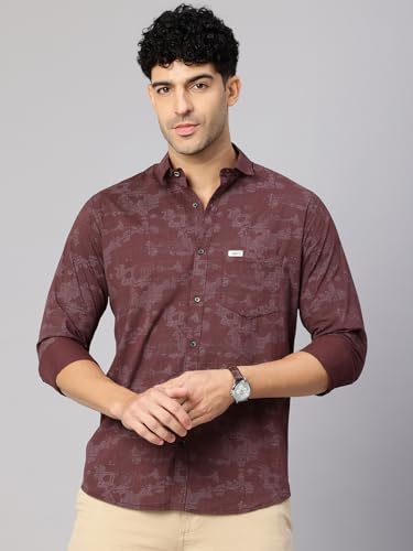 Image of Majestic Man Stylish Geomatric Print Casual Shirt - Pure Cotton| Full Sleeve | Trendy & Comfortable