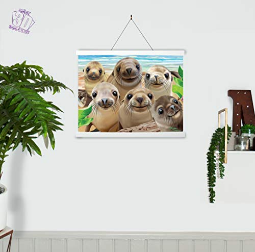 3D Livelife Lenticular Wall Art Prints - Sea Lion Snap From Deluxebase. Unframed 3D Ocean Poster. Perfect Wall Decor. Original Artwork Licensed From Renowned Artist, Michael Searle #TOP1