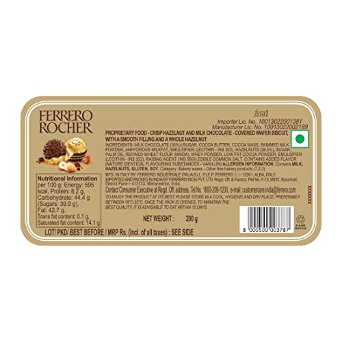Image of Happilo 100% Natural Premium Whole Cashews Value Pack Pouch, 500 g & Ferrero Rocher, 16 Pieces, 200 gm