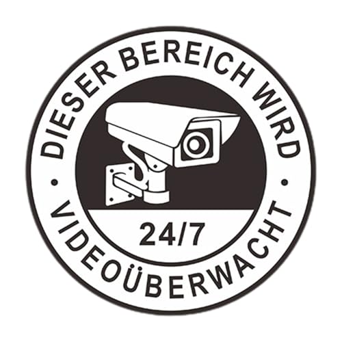 Segnale di avvertimento della fotocamera per la proprietà - Adesivo video Terecimento, nota del di sicurezza | Etichetta robusta per telecamere con inform