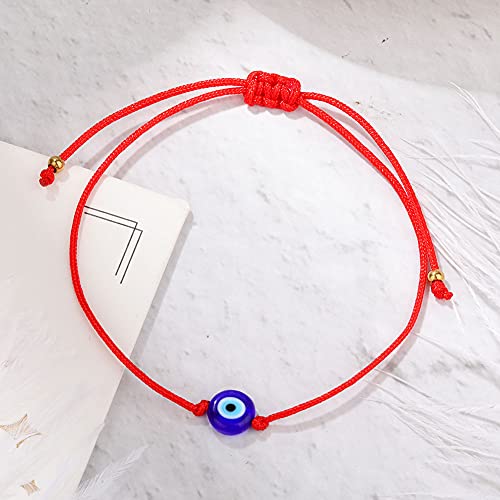 SUMMER LOVE Handmade Jewelry Evil Eye Bracelet Set Bulk with Card,Red String Bracelets Kabbalah Protection Luck Amulet for Women Men Family Friends Pulseras Mujer4