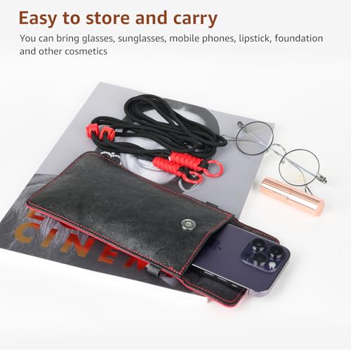Image of MINI Corss-bady Eyeglasses Bag - Fashion Storage for Sunglasses, Eyewear,Compatible with Phone, Makeup