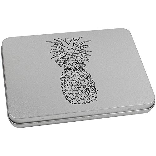 Azeeda 170mm 'Pineapple' Metal Hinged Tin/Storage Box (TT00141154)