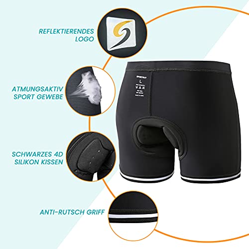 Sportout Pantaloncini da Ciclismo con Imbottitura