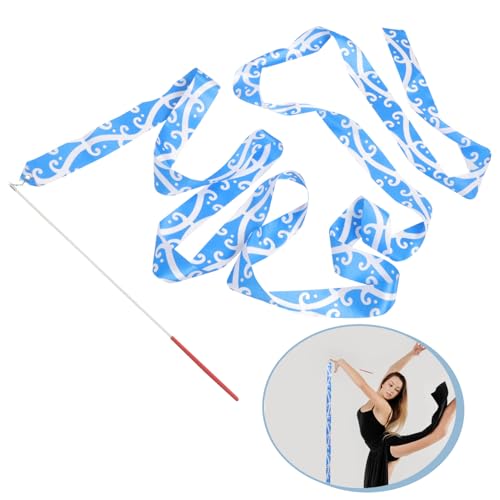 INOOMP Flâmulas De Fita De Dança Fita De Dança Rítmica Longa Ginástica Fita De Seda Dançarina Varinh