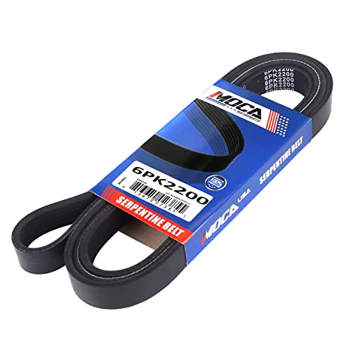 image for MOCA AUTOPARTS MOCA 6PK2200 EPDM Serpentine Belt - Compatible with 01-