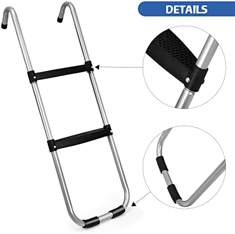 Gardenature Trampoline Ladder-2 Steps Wide-Step Ladder 5