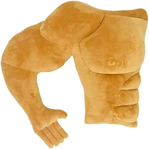 Boyfriend Husband Cuddle Buddy Pillow Muscle Man Body Arm Pillows Joke Toy Gag Gift for Mother's Day Girlfriend Birthday Valentine's Day (Right)