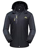 [page_title]-donhobo Softshelljacken Herren Funktionsjacke Wasserdicht Atmungsaktiv Wandern Mantel Outdoor Jacke Ski Regenmantel (Schwarz, L)