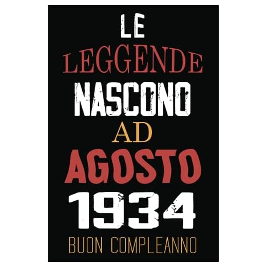 Le Leggende Nascono Ad Agosto 1934: Idea regalo originale e divertente di 89 anni per donne e uomini. Taccuino a righe