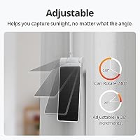 SwitchBot Solar Panel Ladegerät für Curtain - Leistungs-Upgrades, Einfach zu Bedienen, Unterstützt das Laden bei Schwachem Licht, Smart Solar Panel für SwitchBot Curtain 3 (Rod &U Rail) – Ansicht 4