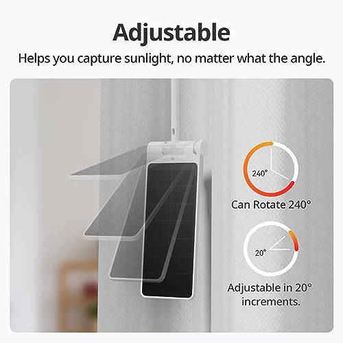 SwitchBot Solar Panel Charger for Curtain 3 - Performance Upgrade, Easy to Use, Support Low Light Charging, Smart Solar Panel for SwitchBot Curtain 3 Rod/U Rail, Non-Stop Solar Power Supply by SwitchBot - Image 4