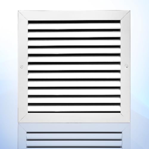 Advanced Aluminum Return Grille - 12x12 Inch Ceiling or Wall Vent Cover - Rustproof- Fixed Blades- No Louver, No Filter - [Front Grille Size:13.6