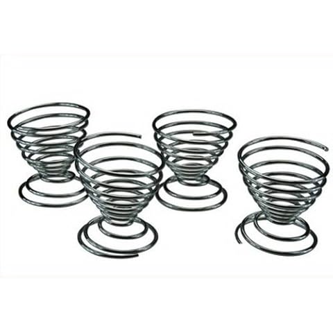 GSL Set of 6 Chrome Wire Egg Cups Cover