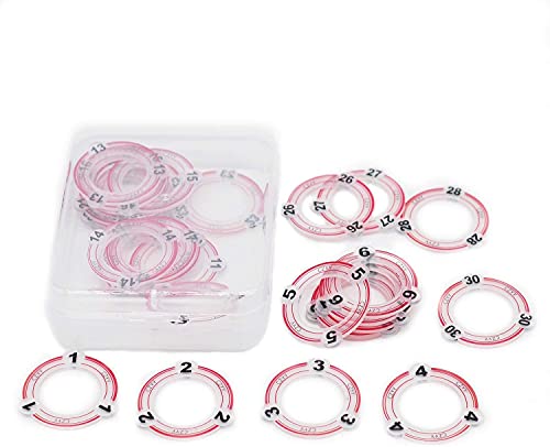 Nummerierte Marker, Acryl-Kreatur- und Monster-Zustandsringe, Nummer von 1 bis 30, tolles DM-Werkzeug für Dungeons & Dragons, Pathfinder, D&D und RPG-Miniaturen Cover