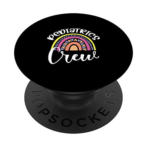 Pediatrics Crew Medical Doctor Hospital Pediatrician PopSockets Swappable PopGrip, Black