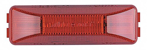 Clearance Light, LED, Red, Surf, Rect, 4 L