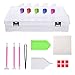 Produktbild duoledaeu 84 Diamond Painting Box Plastik Diamant Stickerei Sortierbox Perlenbox Aufbewahrungbox Painting Organizer mit Trichterplatte, Pinzetten für Nägel, Strass, Perlen, DIY Handwerk